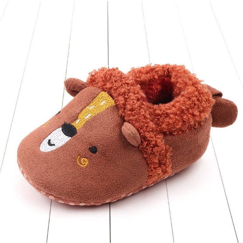 Baby Shoes Adorable Infant Slippers Toddler Baby Boy Girl Knit Crib Shoes Cute Cartoon Anti-Slip Prewalker Baby Slippers